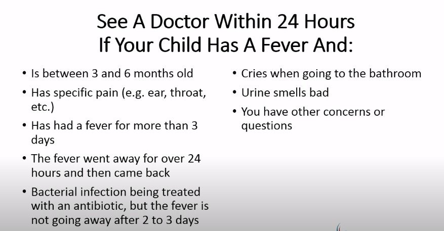 image caintain Instruction of doctor for when to see a doctor in fever